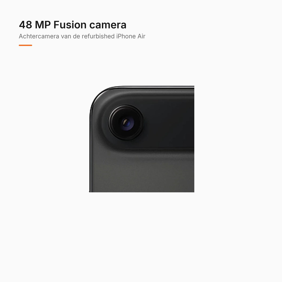 Refurbished iPhone Air Zwart, achtercamera