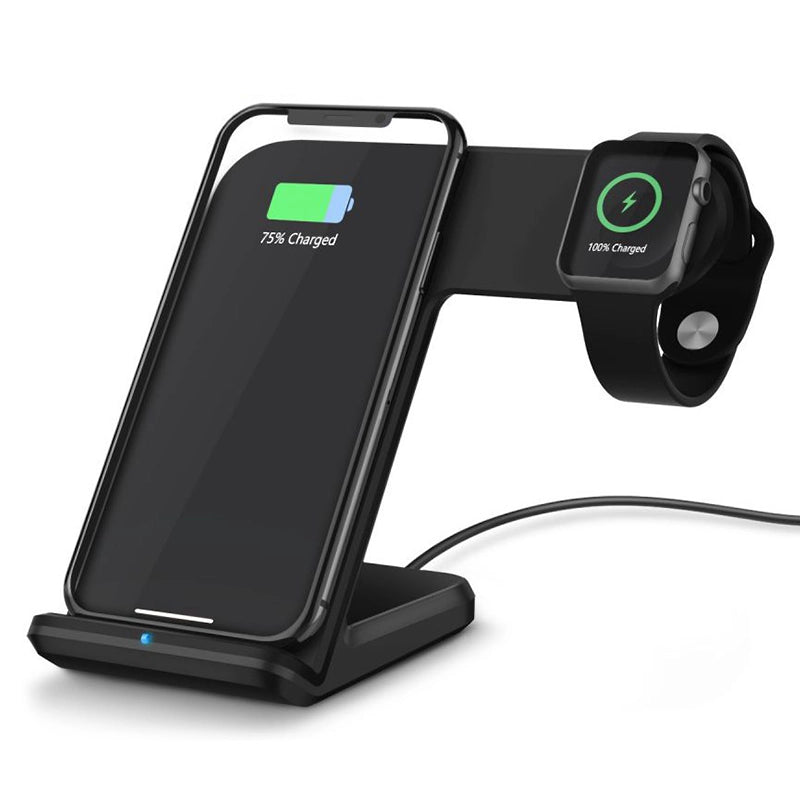 2 in 1 Wireless Charger 10W - Black