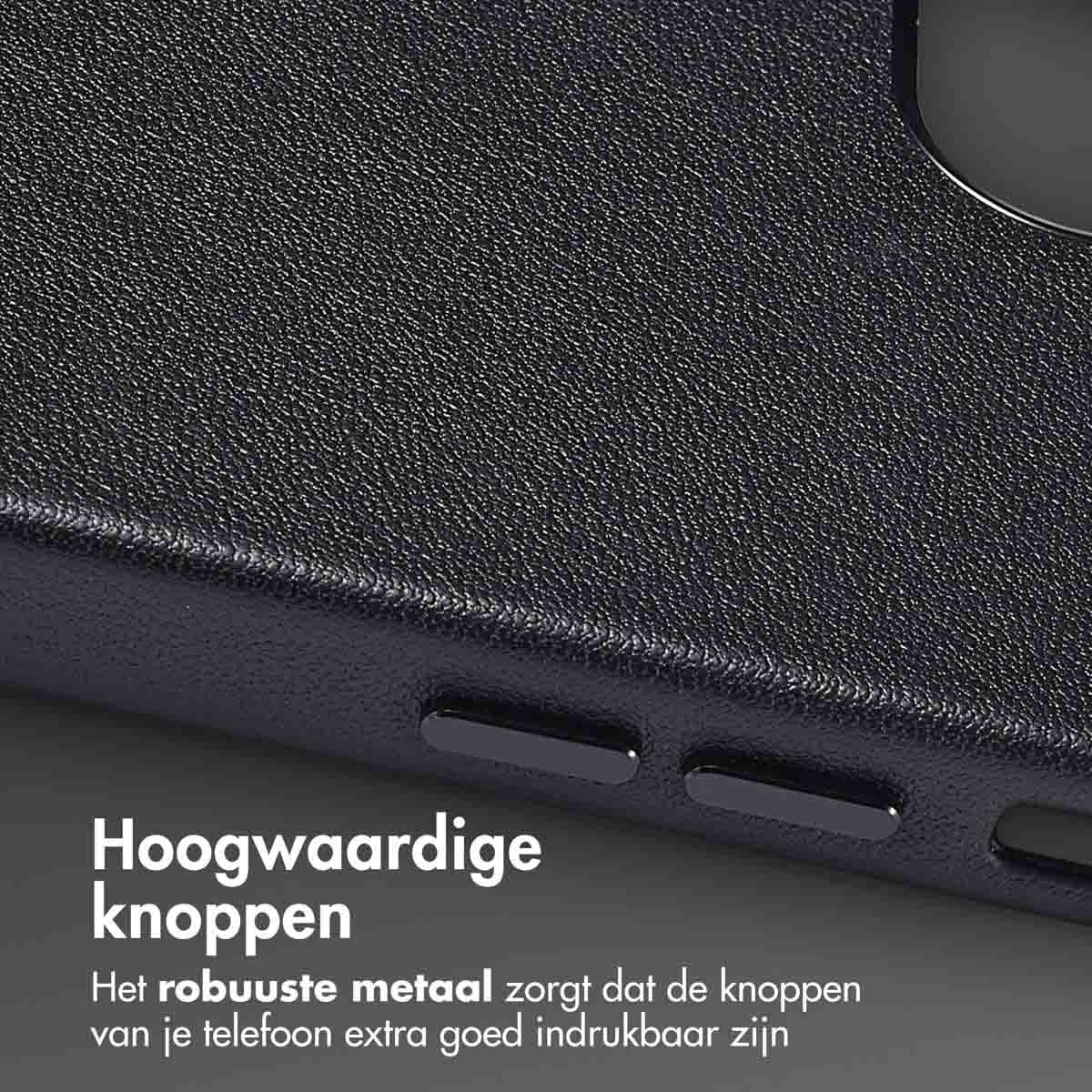 MagSafe Leather Backcover voor de iPhone 12 (Pro) - Onyx Black