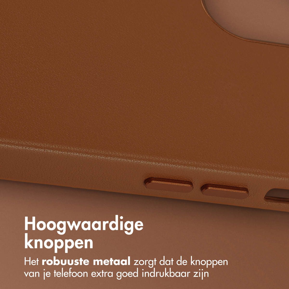 MagSafe Leather Backcover voor de iPhone 12 (Pro) - Sienna Brown