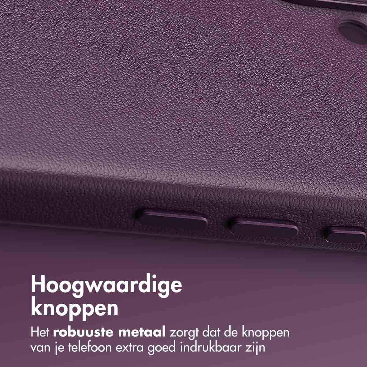 MagSafe Leather Backcover voor de iPhone 16 Pro Max - Heath Purple