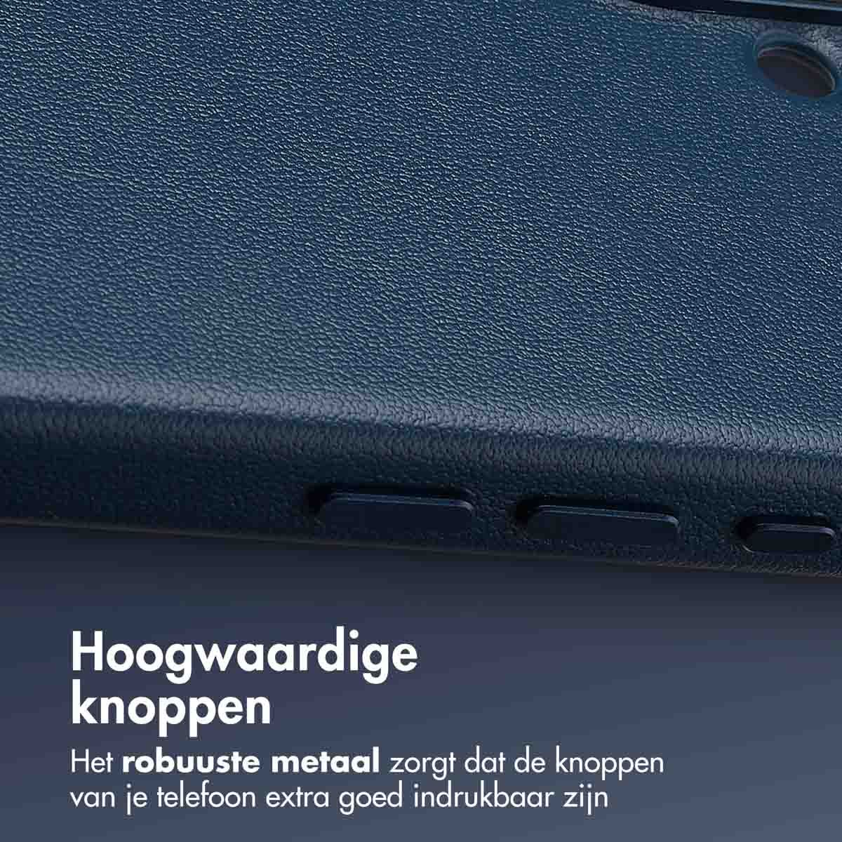 MagSafe Leather Backcover voor de iPhone 16 - Nightfall Blue