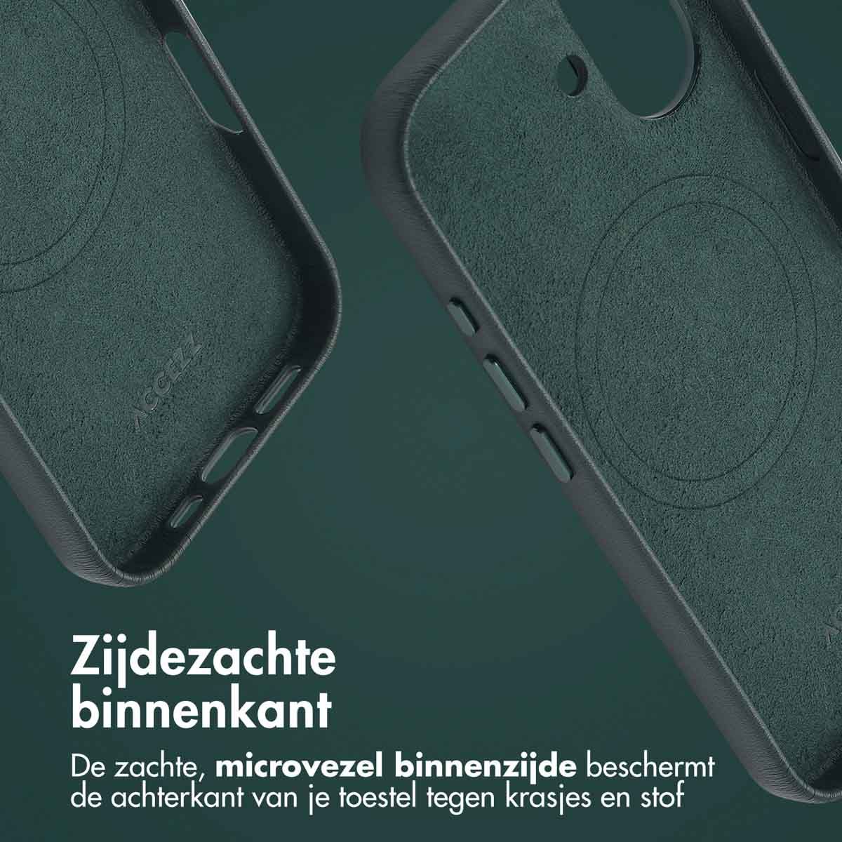 MagSafe Leather Backcover voor de iPhone 16 - Cedar Green