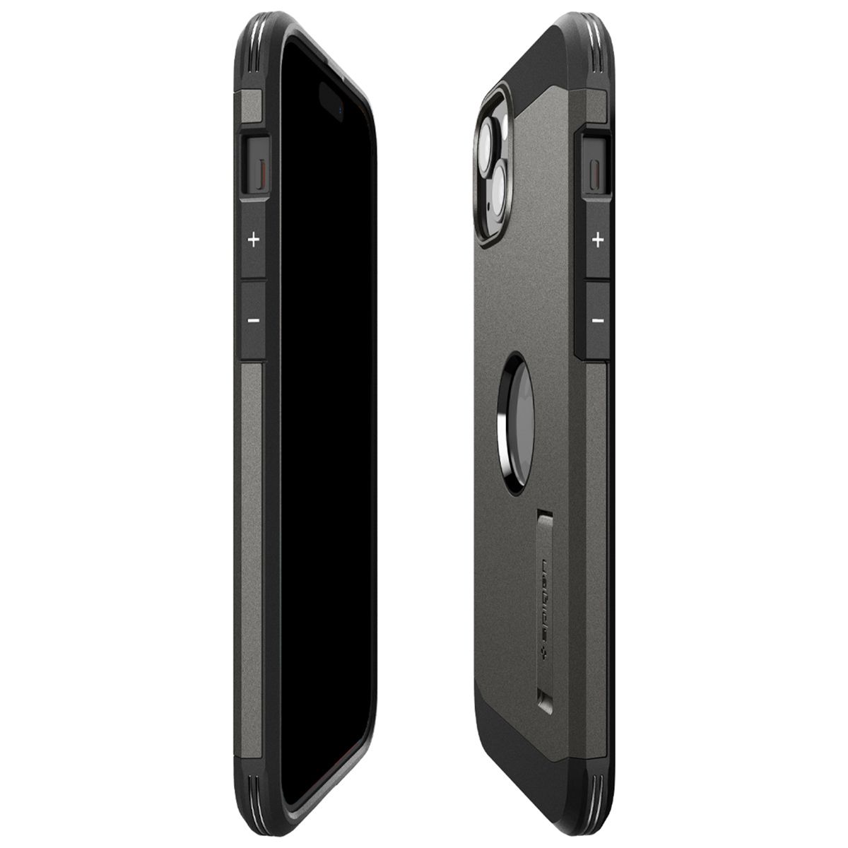 Spigen Tough Armor Backcover MagSafe voor de iPhone 15 - Gunmetal