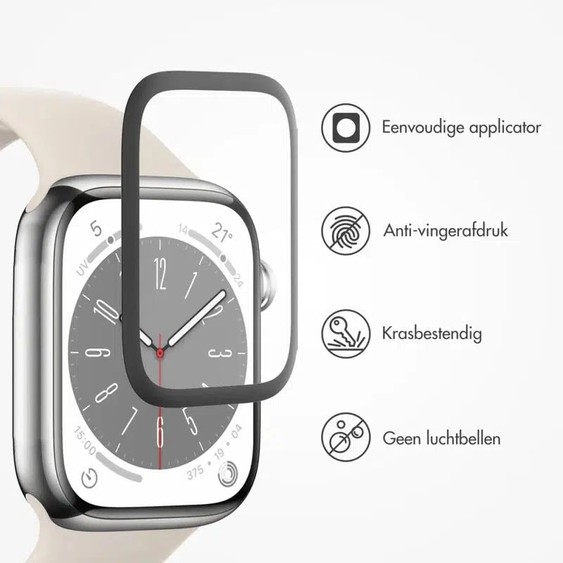 Accezz 2x Screenprotector met applicator voor de Apple Watch Series 7-9 - 45 mm