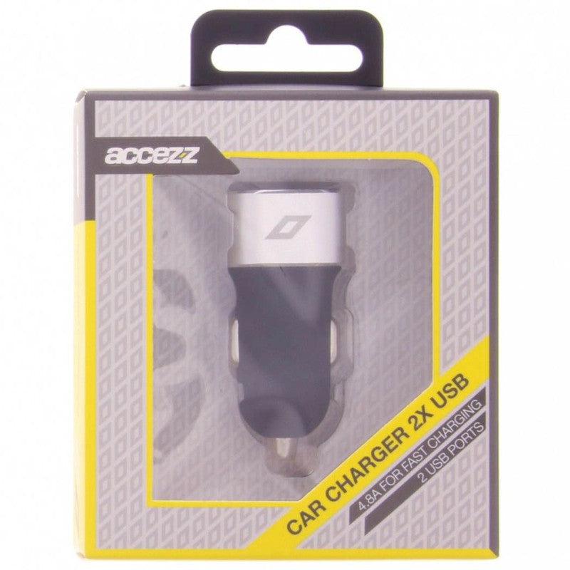 Accezz Dual USB Car Charger - 4,8A - Zwart