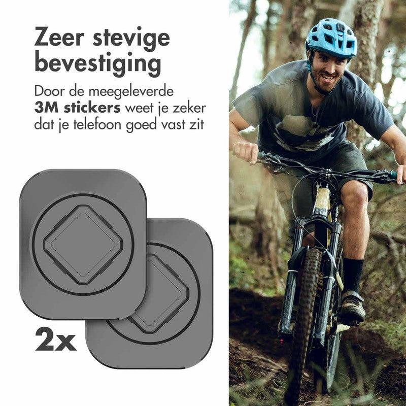 Accezz EasyLock telefoonhouder fiets - Universeel - Aluminium - 360 graden draaibaar