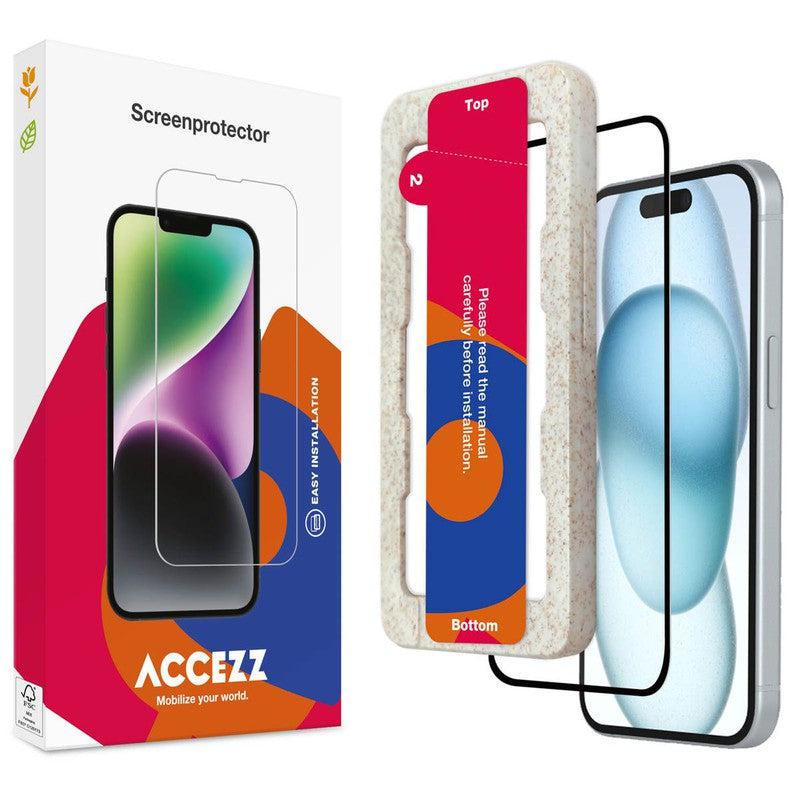 Accezz Gehard Glas Full Cover Screenprotector met applicator