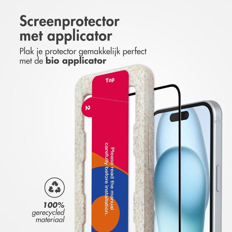 Accezz Gehard Glas Full Cover Screenprotector met applicator