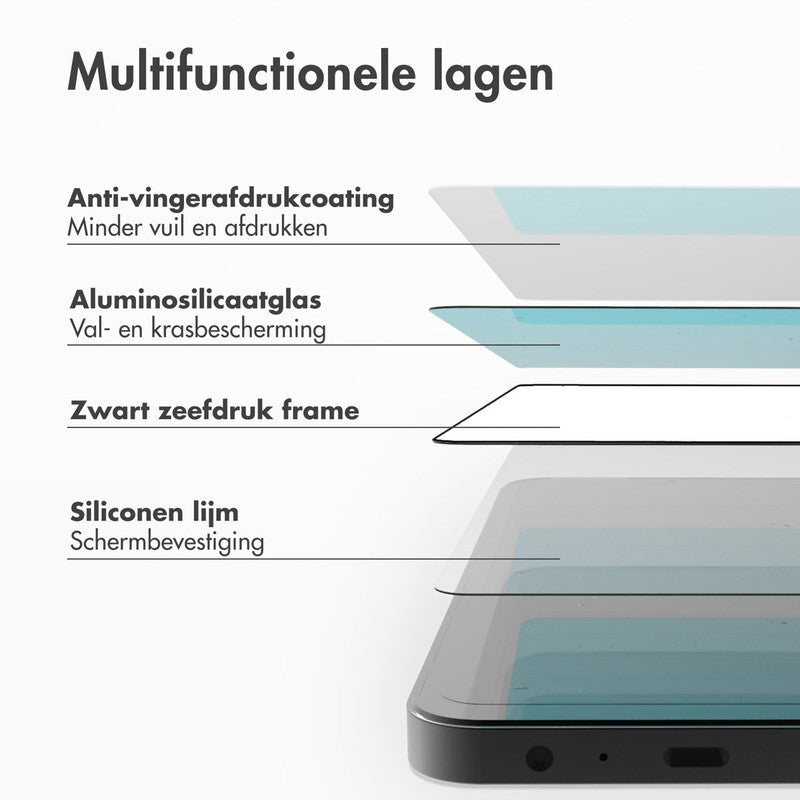 Accezz Gehard Glas Full Cover Screenprotector met applicator