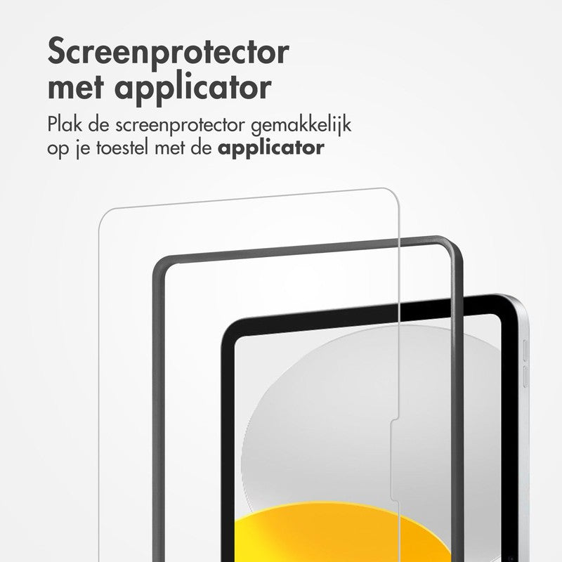 Accezz Glass screenprotector + Applicator voor de iPad 10 (2022) 10.9 inch