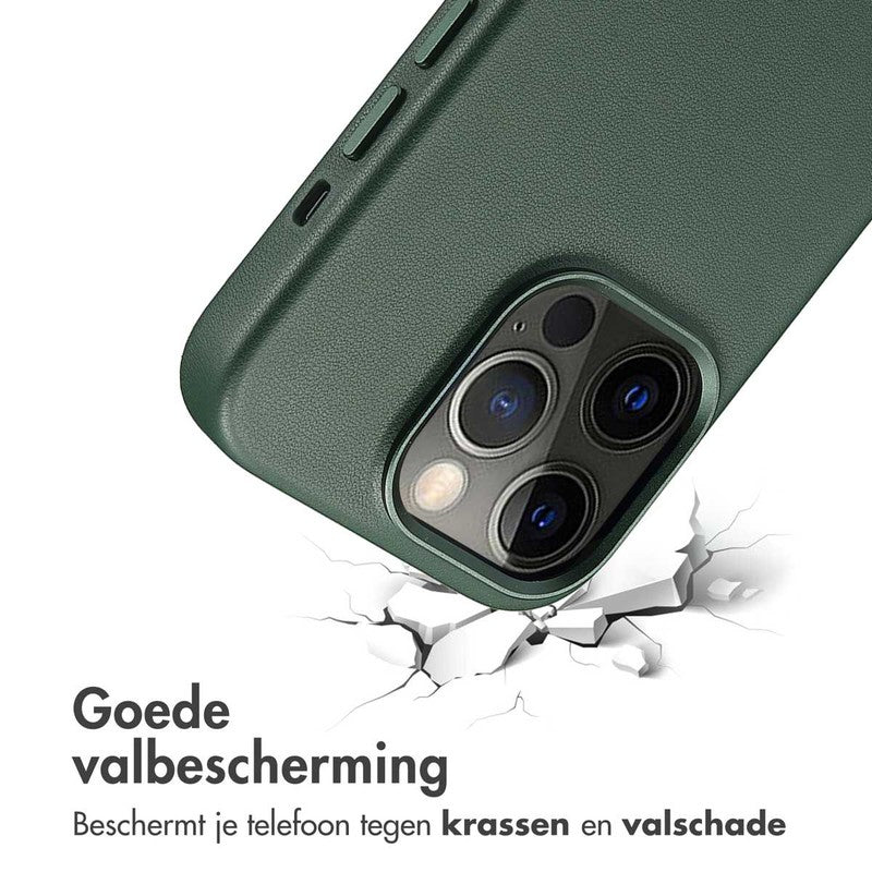 Accezz Leren Backcover met MagSafe - Cedar Green