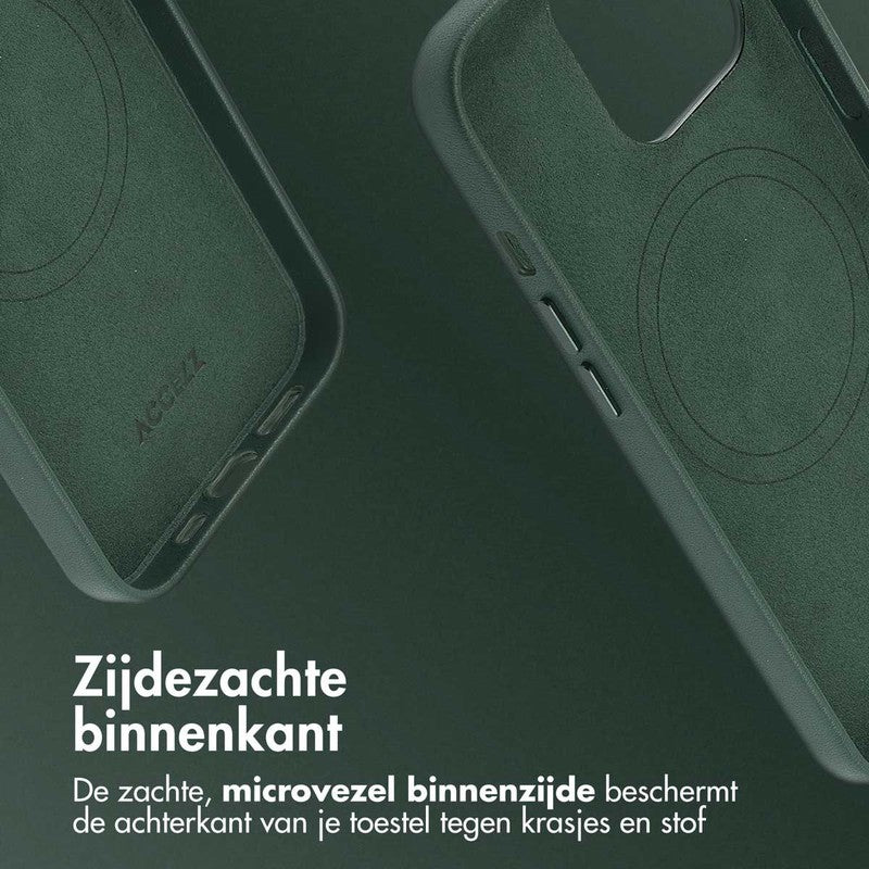 Accezz Leren Backcover met MagSafe - Cedar Green