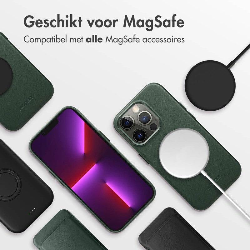 Accezz Leren Backcover met MagSafe - Cedar Green