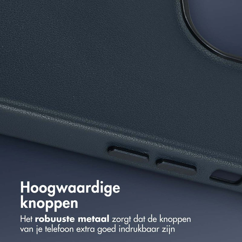 Accezz Leren Backcover met MagSafe - Nightfall Blue