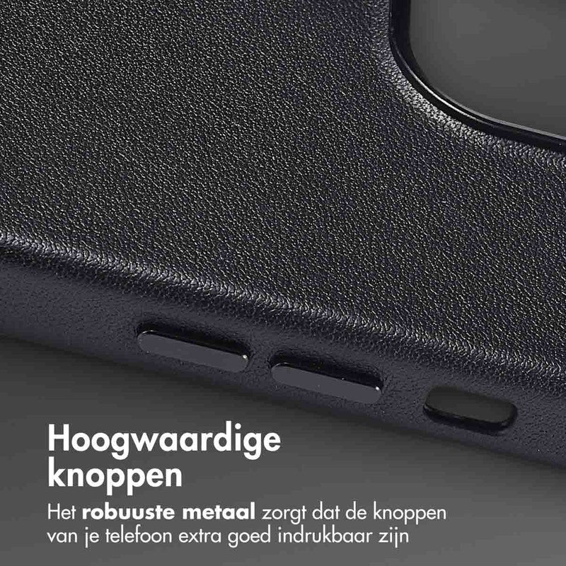 Accezz Leren Backcover met MagSafe - Onyx Black