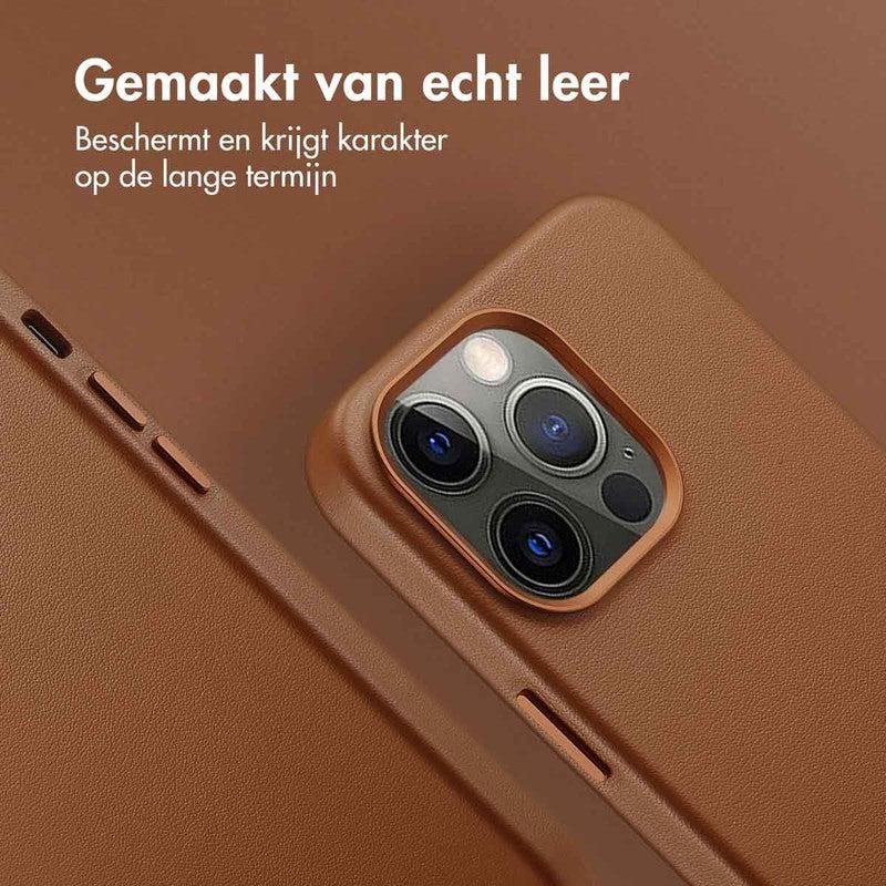 Accezz Leren Backcover met MagSafe - Sienna Brown