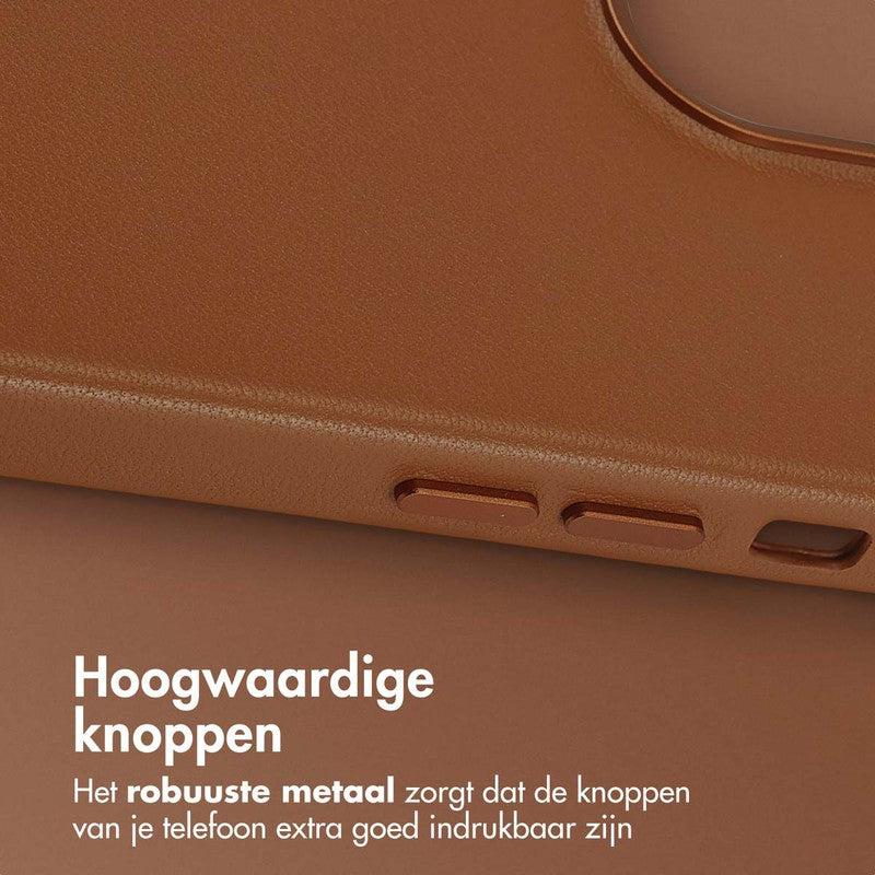 Accezz Leren Backcover met MagSafe - Sienna Brown