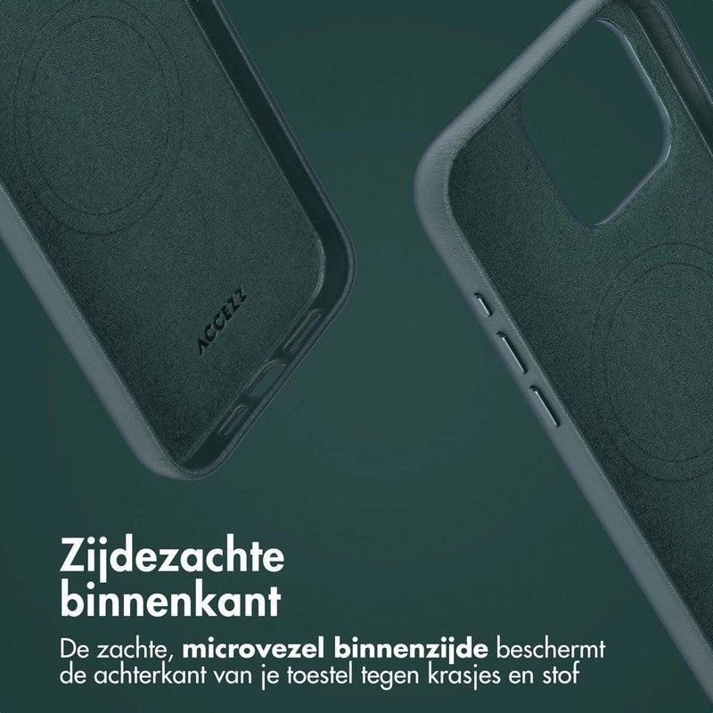 Accezz Leren Bookcase 2-in-1 met MagSafe - Cedar Green