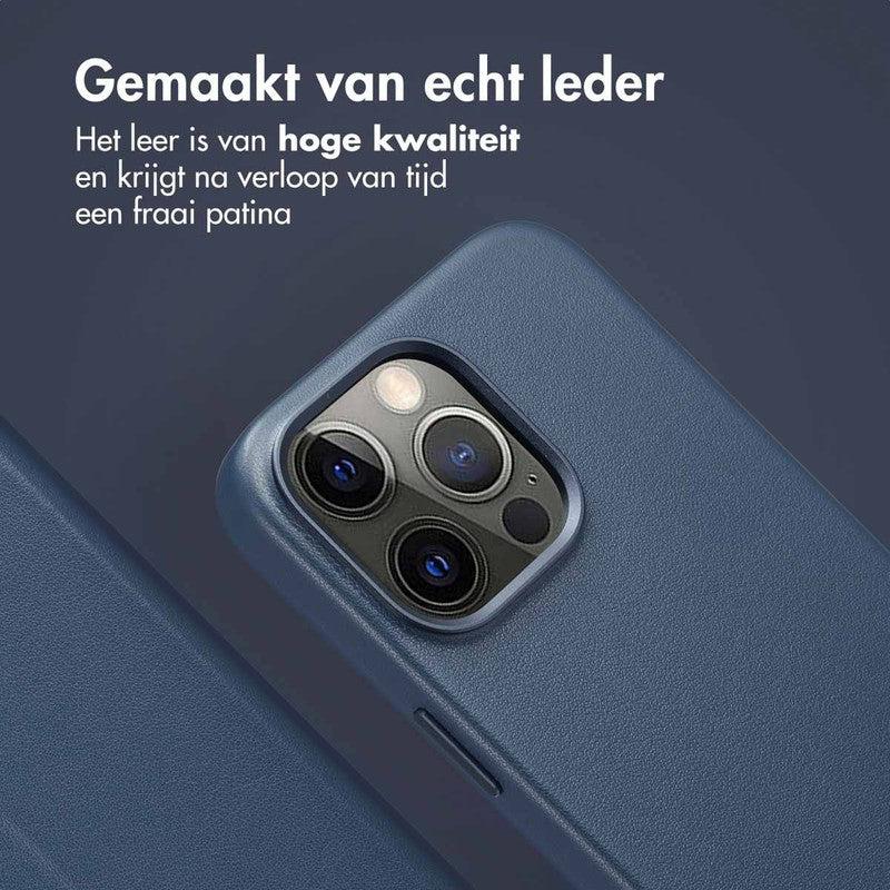 Accezz Leren Bookcase 2-in-1 met MagSafe - Nightfall Blue