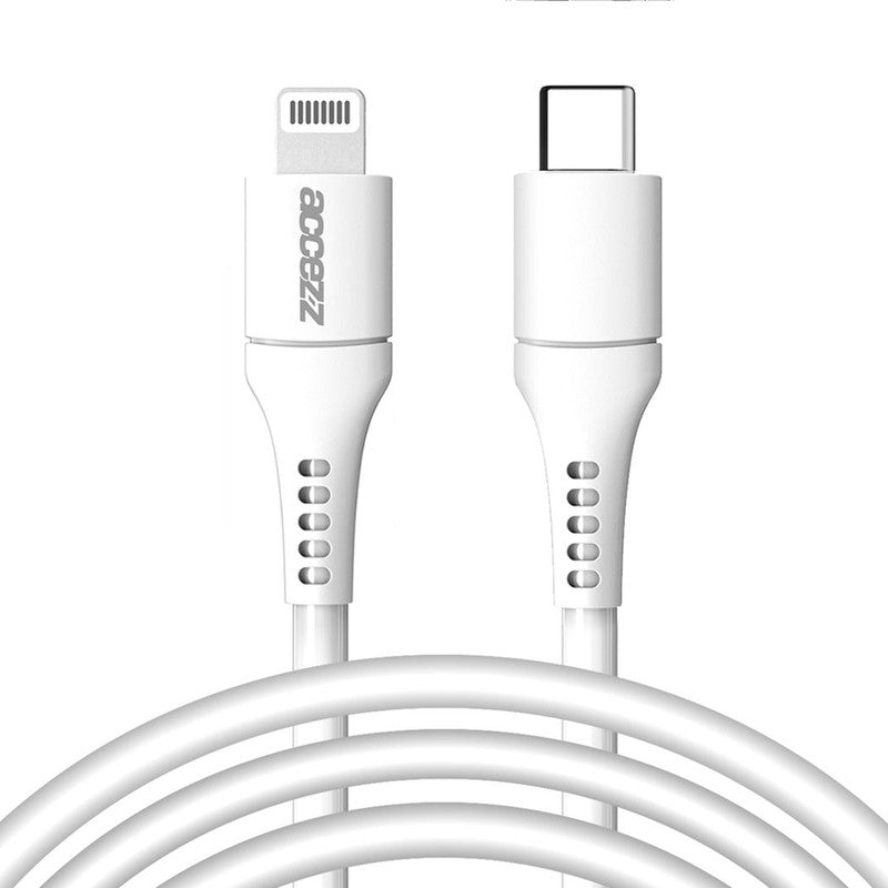 Accezz Lightning naar USB-C kabel - MFi certificering - 2 meter - Wit