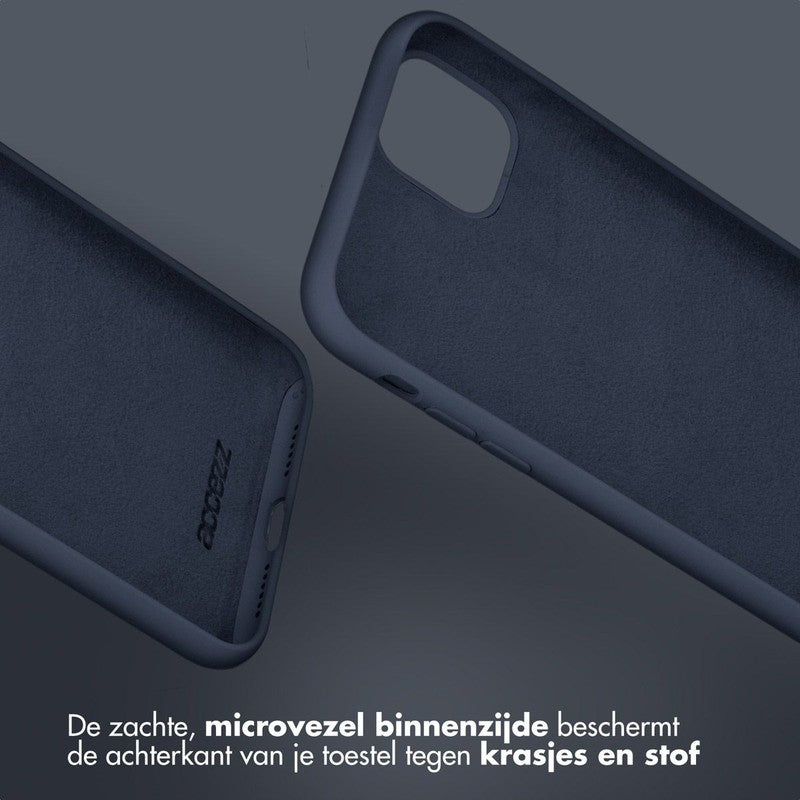 Accezz Liquid Silicone Backcover - Donkerblauw