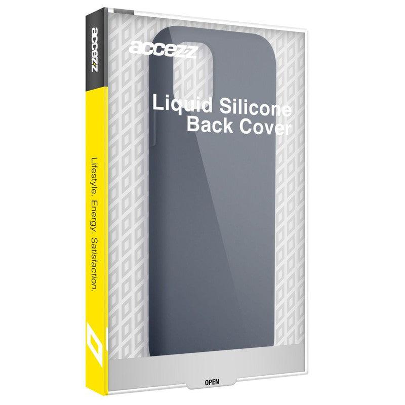 Accezz Liquid Silicone Backcover - Donkerblauw