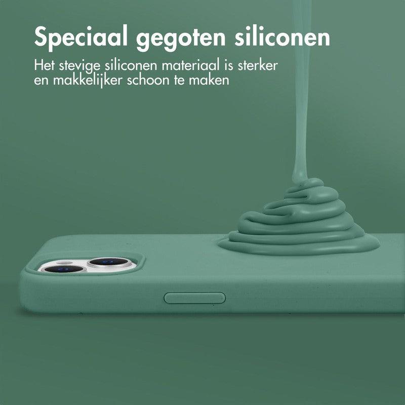 Accezz Liquid Silicone Backcover - Donkergroen