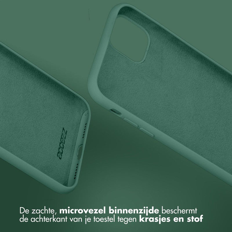 Accezz Liquid Silicone Backcover - Donkergroen