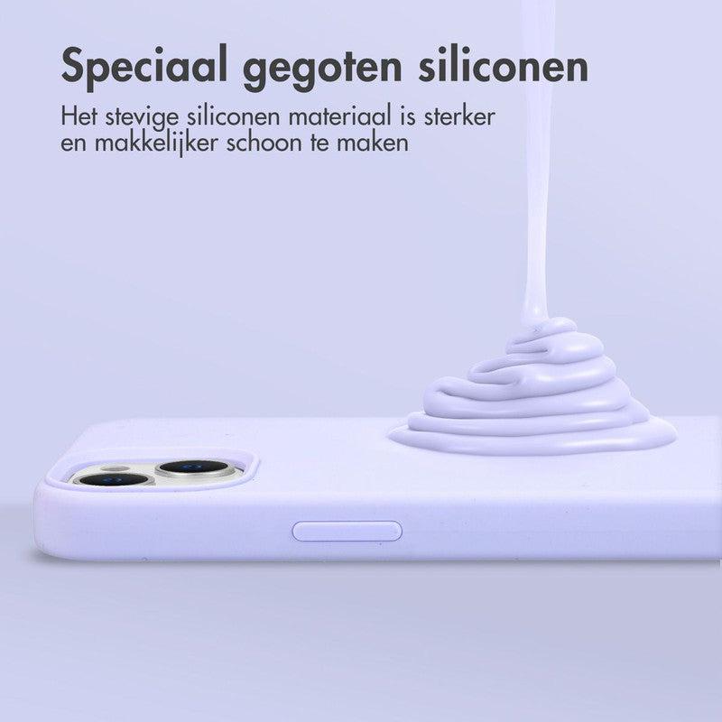 Accezz Liquid Silicone Backcover - Paars