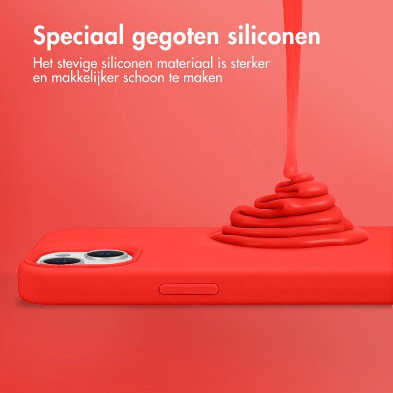 Accezz Liquid Silicone Backcover - Rood