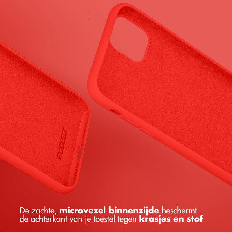 Accezz Liquid Silicone Backcover - Rood