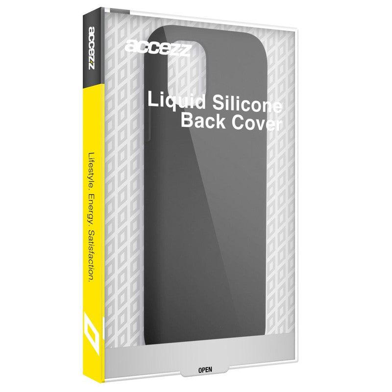 Accezz Liquid Silicone Backcover - Zwart