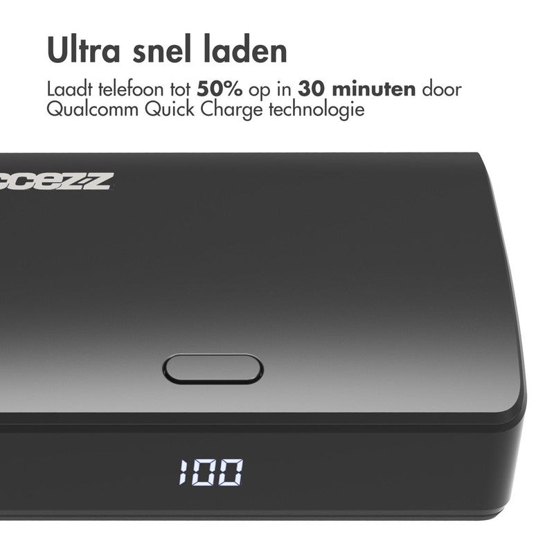 Accezz Omega Series - Powerbank - 10.000 mAh - USB-A & USB-C - Power Delivery - 35 Watt