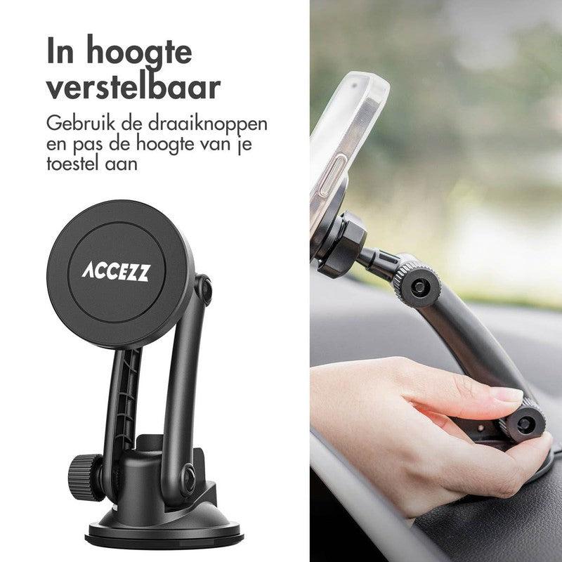 Accezz Telefoonhouder auto met MagSafe - Draadloze oplader - Dashboard en voorruit