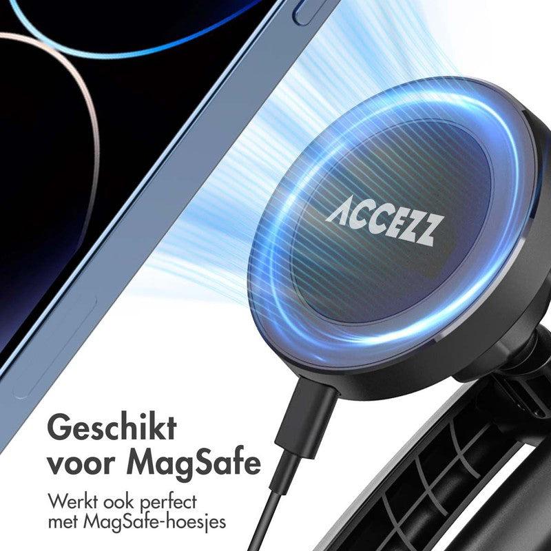 Accezz Telefoonhouder auto met MagSafe - Draadloze oplader - Dashboard en voorruit