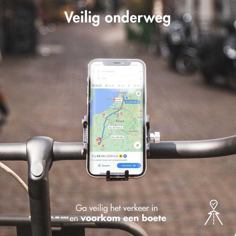 Accezz Telefoonhouder fiets - Verstelbaar - Universeel - Aluminium