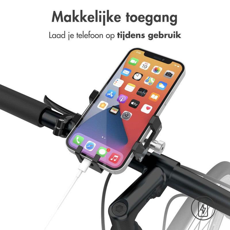 Accezz Telefoonhouder fiets - Verstelbaar - Universeel - Aluminium