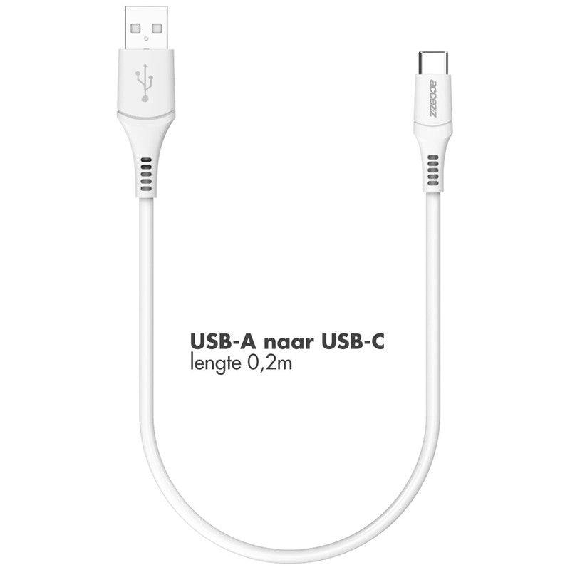 Accezz USB-C naar USB kabel - 0,2 meter - Wit