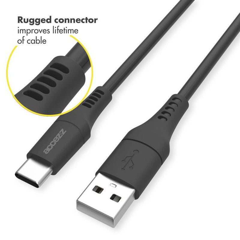 Accezz USB-C naar USB kabel - 0,2 meter - Zwart