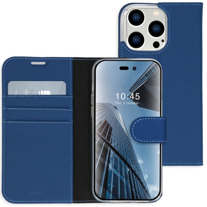 Accezz Wallet Softcase Bookcase - Donkerblauw