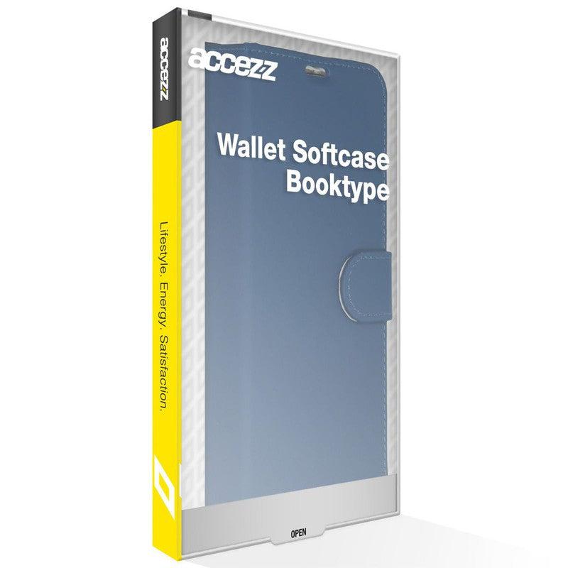 Accezz Wallet Softcase Bookcase - Donkerblauw