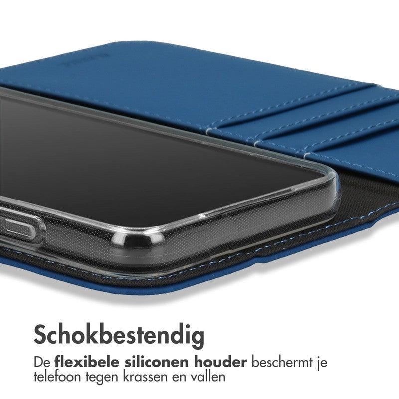 Accezz Wallet Softcase Bookcase - Donkerblauw