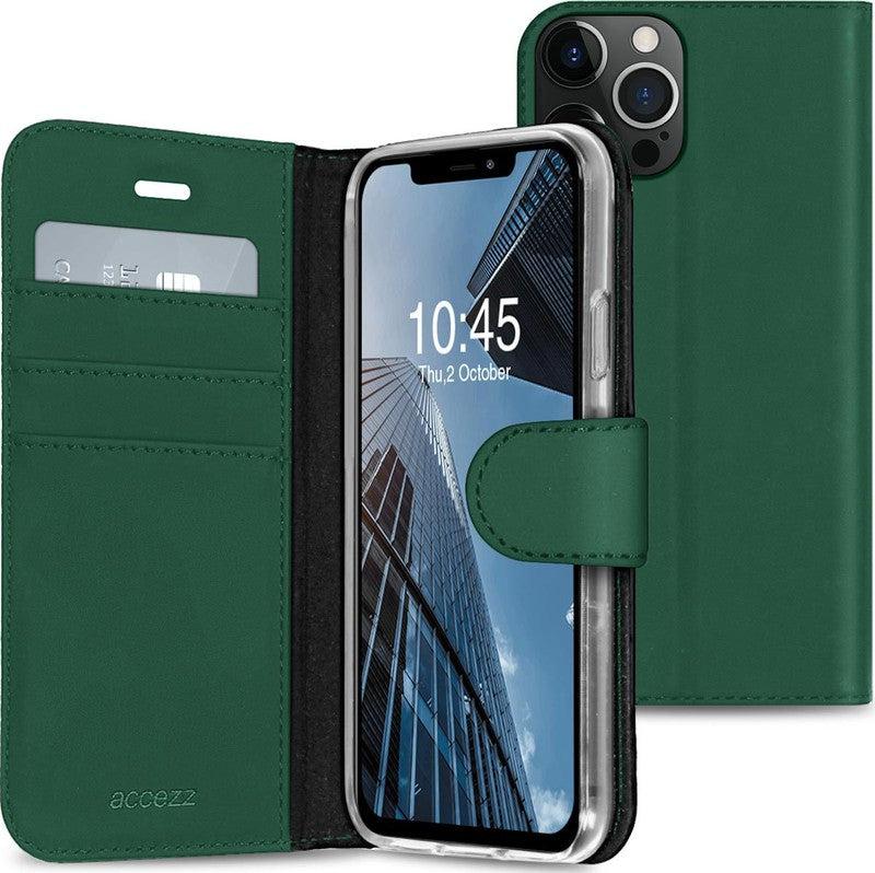 Accezz Wallet Softcase Bookcase - Groen