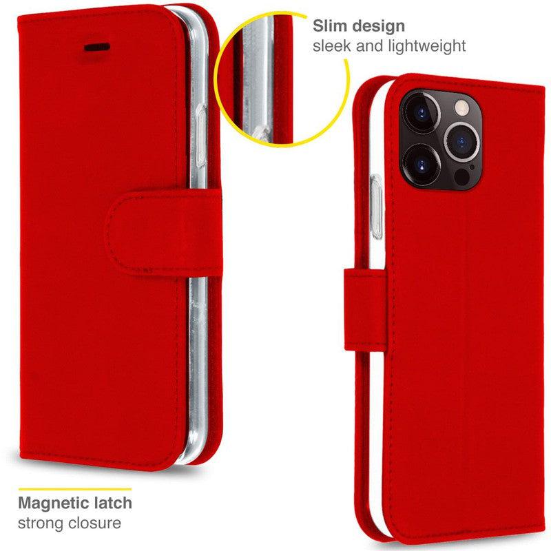 Accezz Wallet Softcase Bookcase - Rood