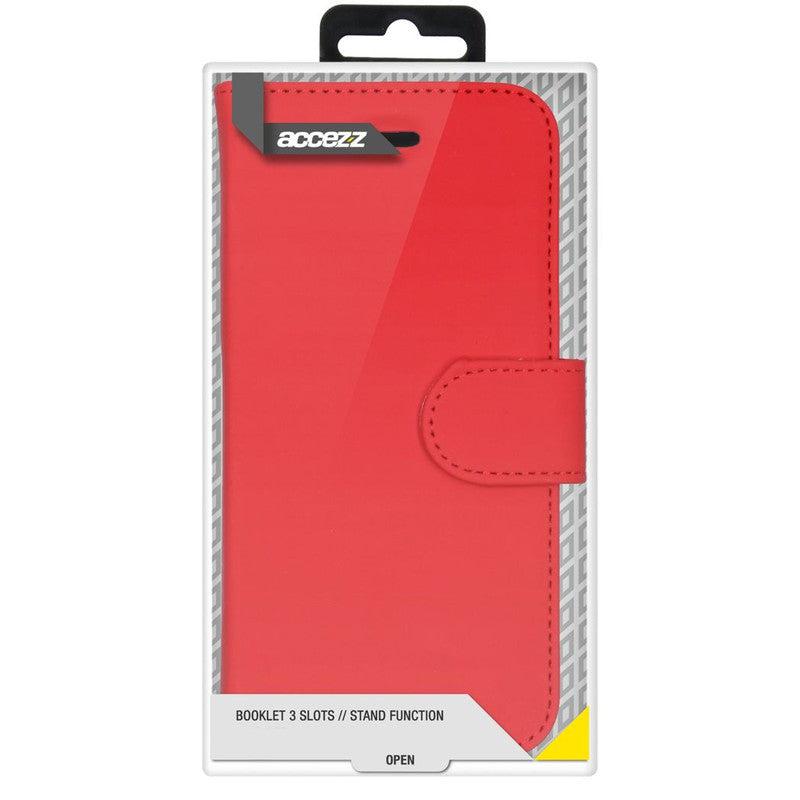 Accezz Wallet Softcase Bookcase - Rood