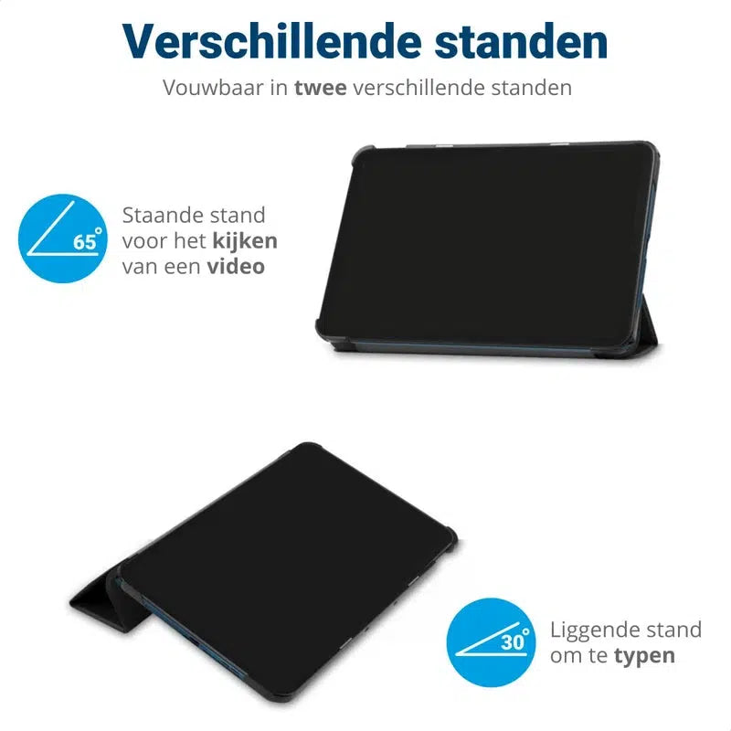 Apple iPad Pro 11 (2024) Hoes Tri-Fold Book Case met Standaard Zwart