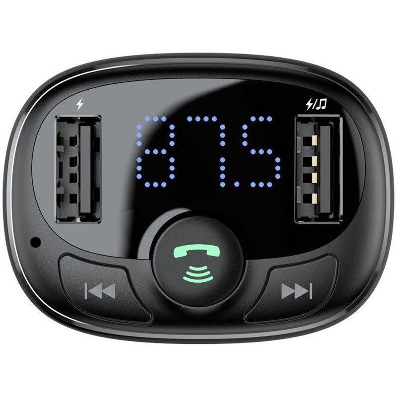 Baseus Bluetooth Muziek FM Transmitter en Dubbele USB Poort Autolader