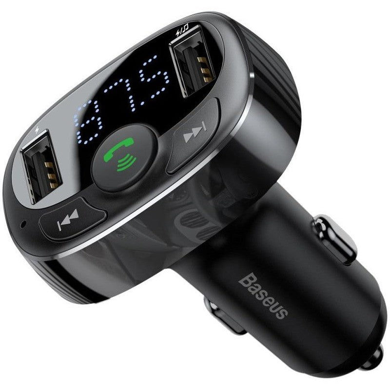 Baseus Bluetooth Muziek FM Transmitter en Dubbele USB Poort Autolader