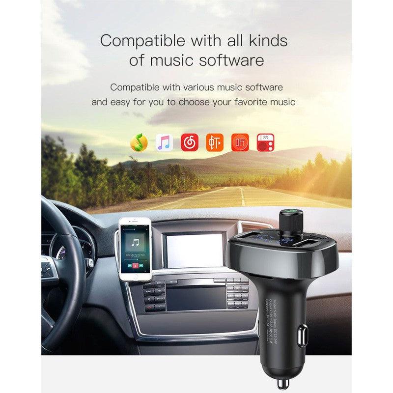 Baseus Bluetooth Muziek FM Transmitter en USB Autolader